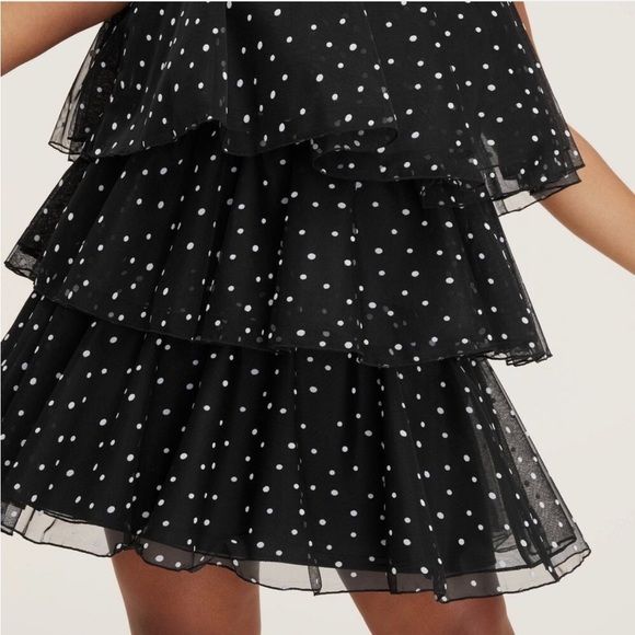Kate Spade x Target Black/White Mini Polka Dot Tiered Mini Dress Size Large NWT - Picture 3 of 8